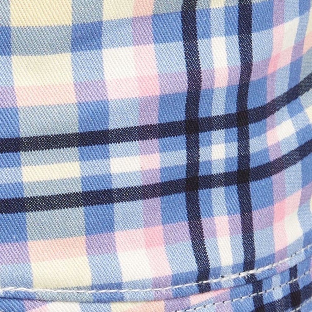 🆕kate spade new york♠️ Reversible Garden Plaid Cotton Bucket Hat::Sapphire Blue - Picture 2 of 5